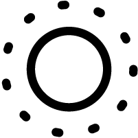 The chosen icon: a filled circle surrounded by a dashed-line aura, indicating near-field activation